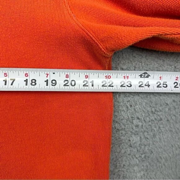 Chaps Sweater Mens Medium Orange‎ 1/4 Zip Cotton Mock Neck Business Casual - Picture 9 of 14
